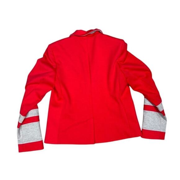 GAP Women's Career Academy Jacket Colorblock Sleeves Size 12 Red Gray - Picture 2 of 9